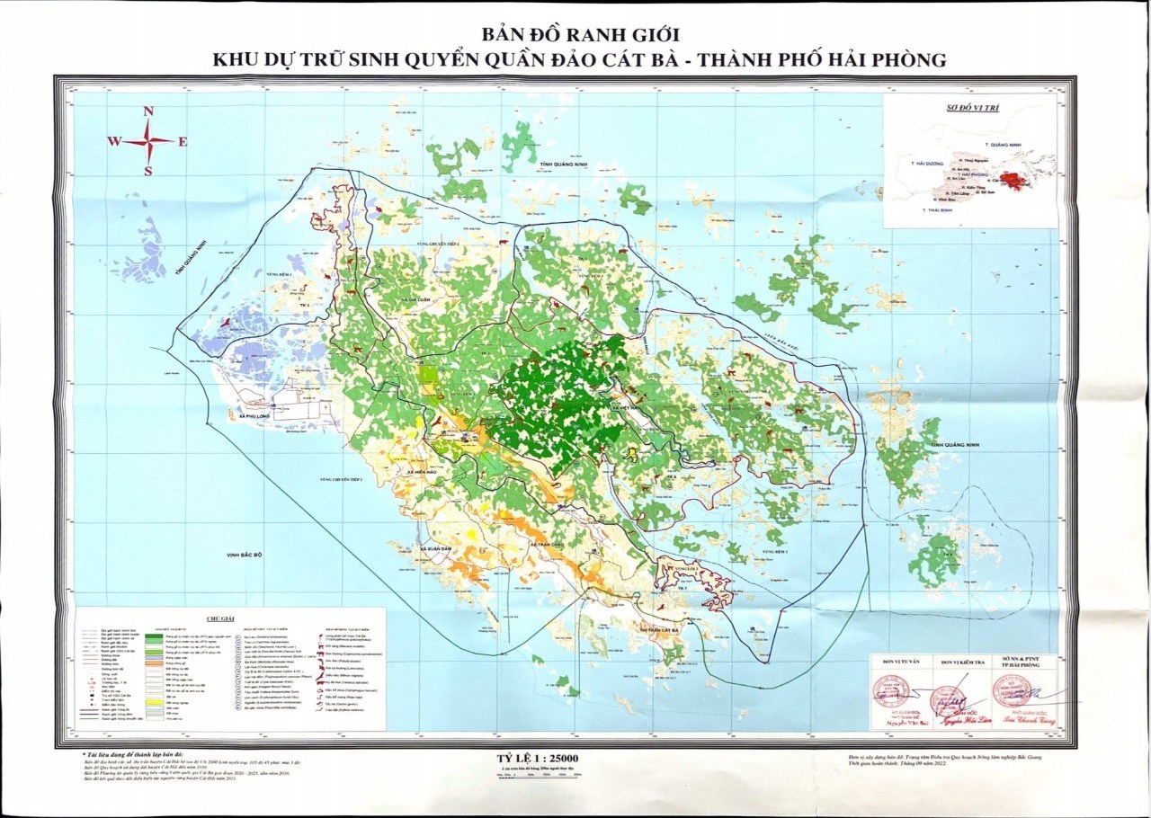 xây dựng bản đồ ranh giới Khu Dự trữ Sinh quyển Quần đảo Cát Bà